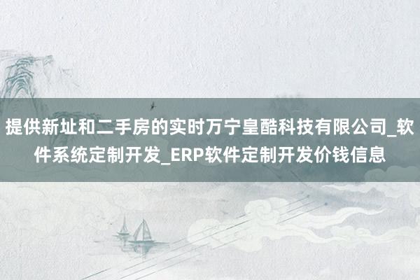 提供新址和二手房的实时万宁皇酷科技有限公司_软件系统定制开发_ERP软件定制开发价钱信息